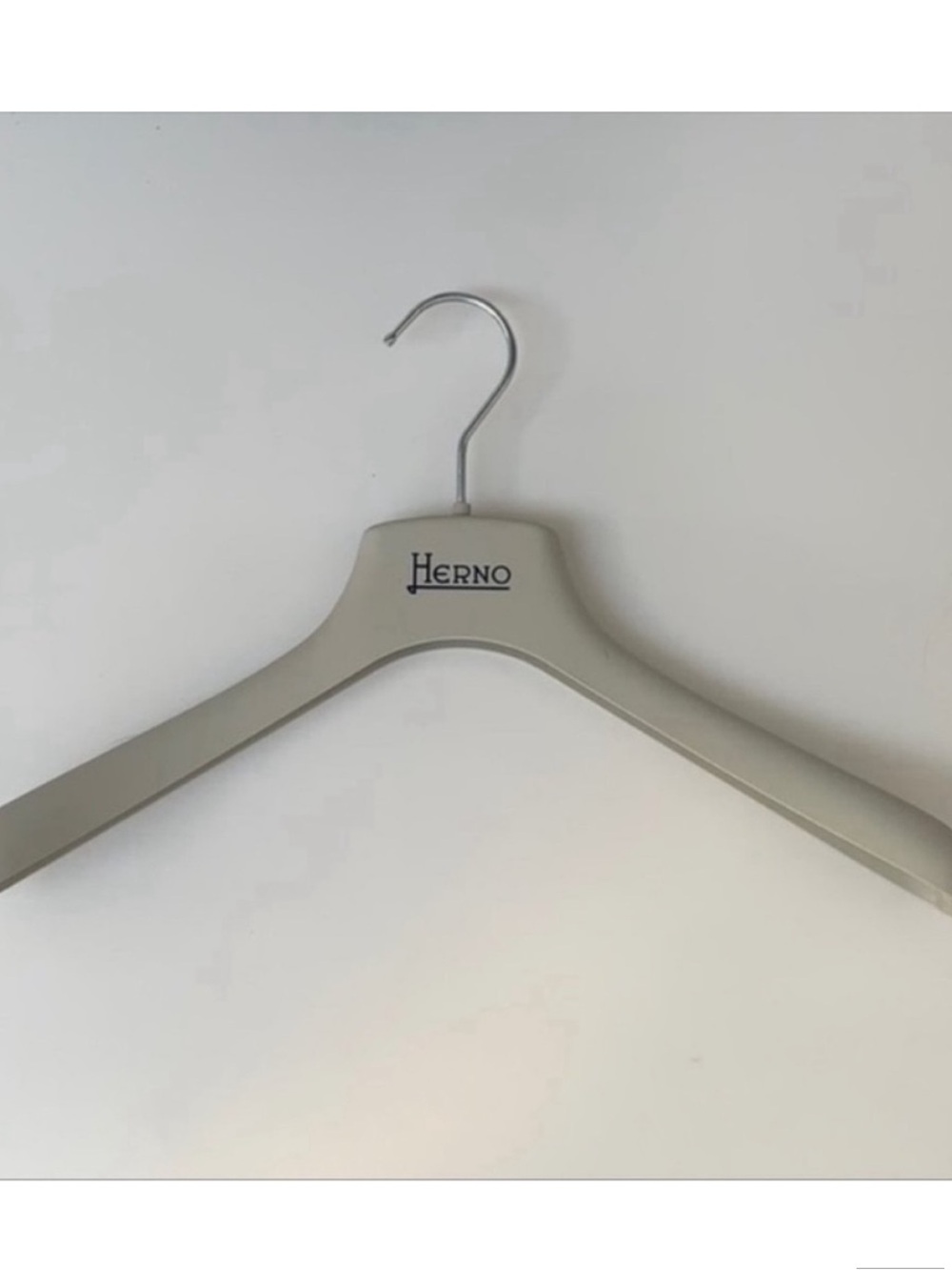 Herno Gray Molded Plastic Coat Clothing Hanger